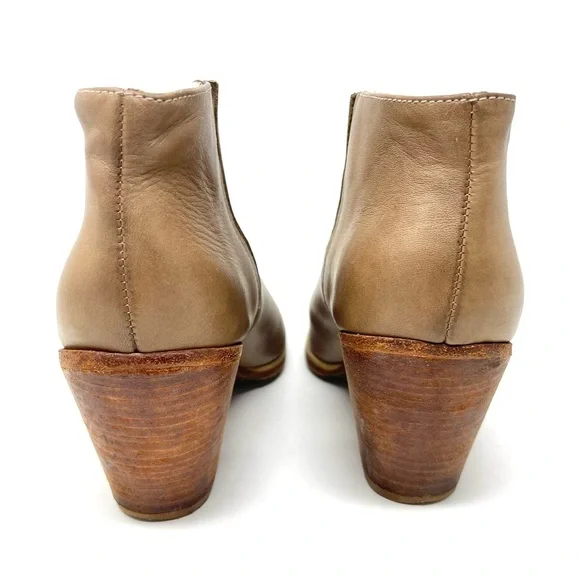 Rachel Comey Taupe Mars Leather Heeled Ankle Boots Size 8.5 - Picture 6 of 12